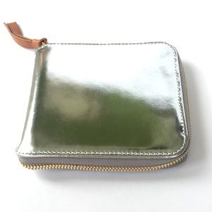Clare V. silver zip wallet new